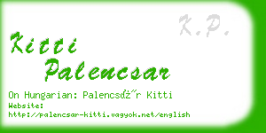 kitti palencsar business card